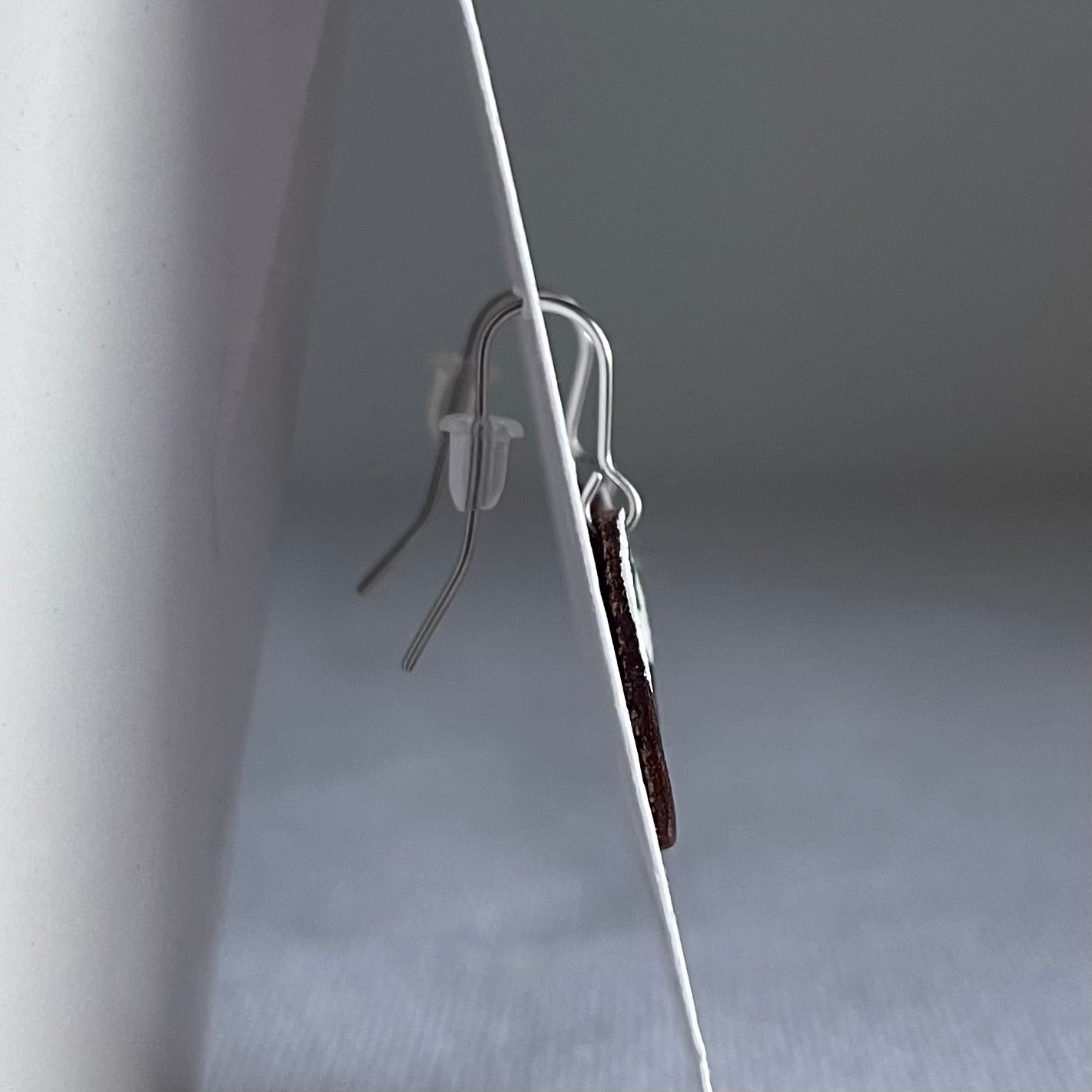 Christmas Pudding Leather Drop Earrings