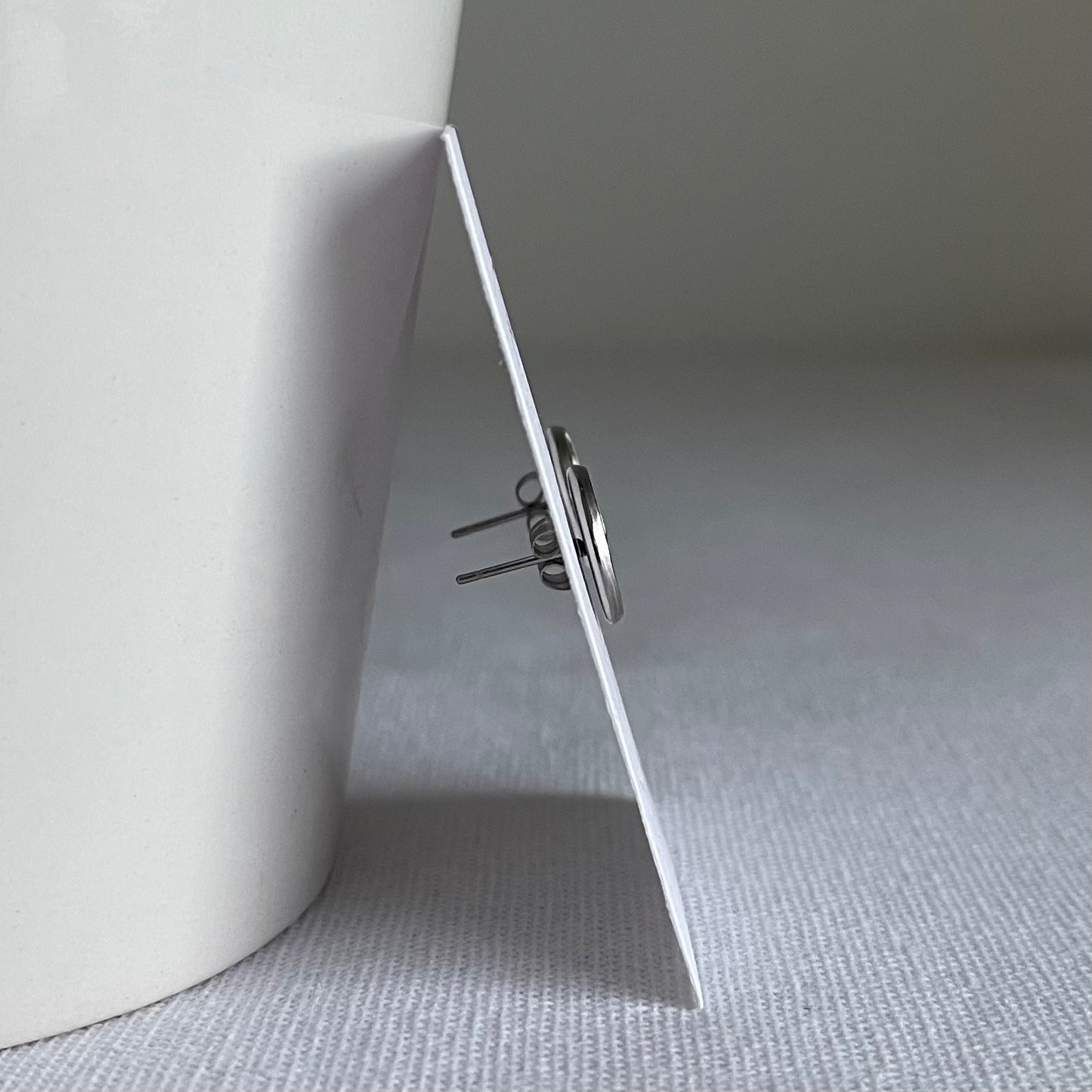 Christmas Pudding Leather Stud Earrings