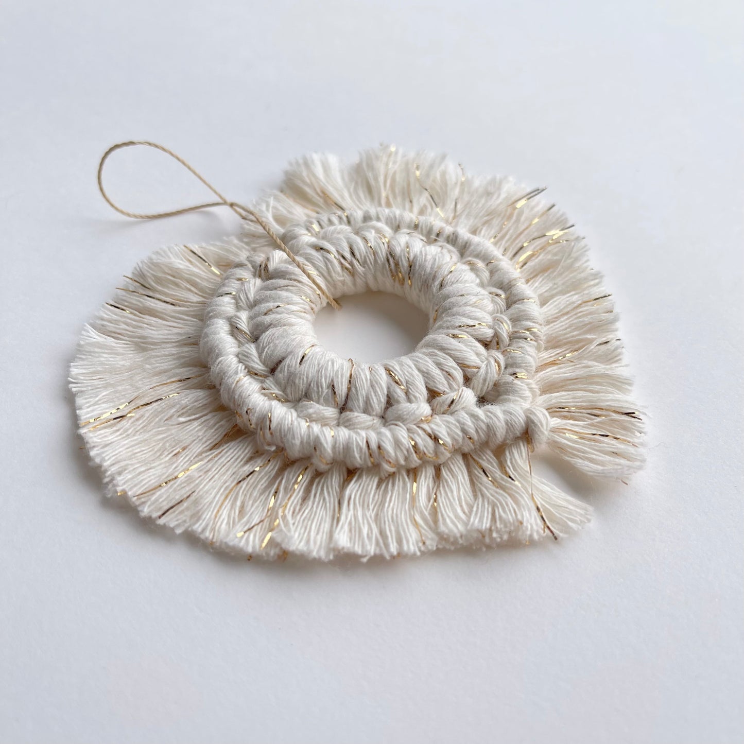 Sparkle Macrame Heart Hanging Decoration