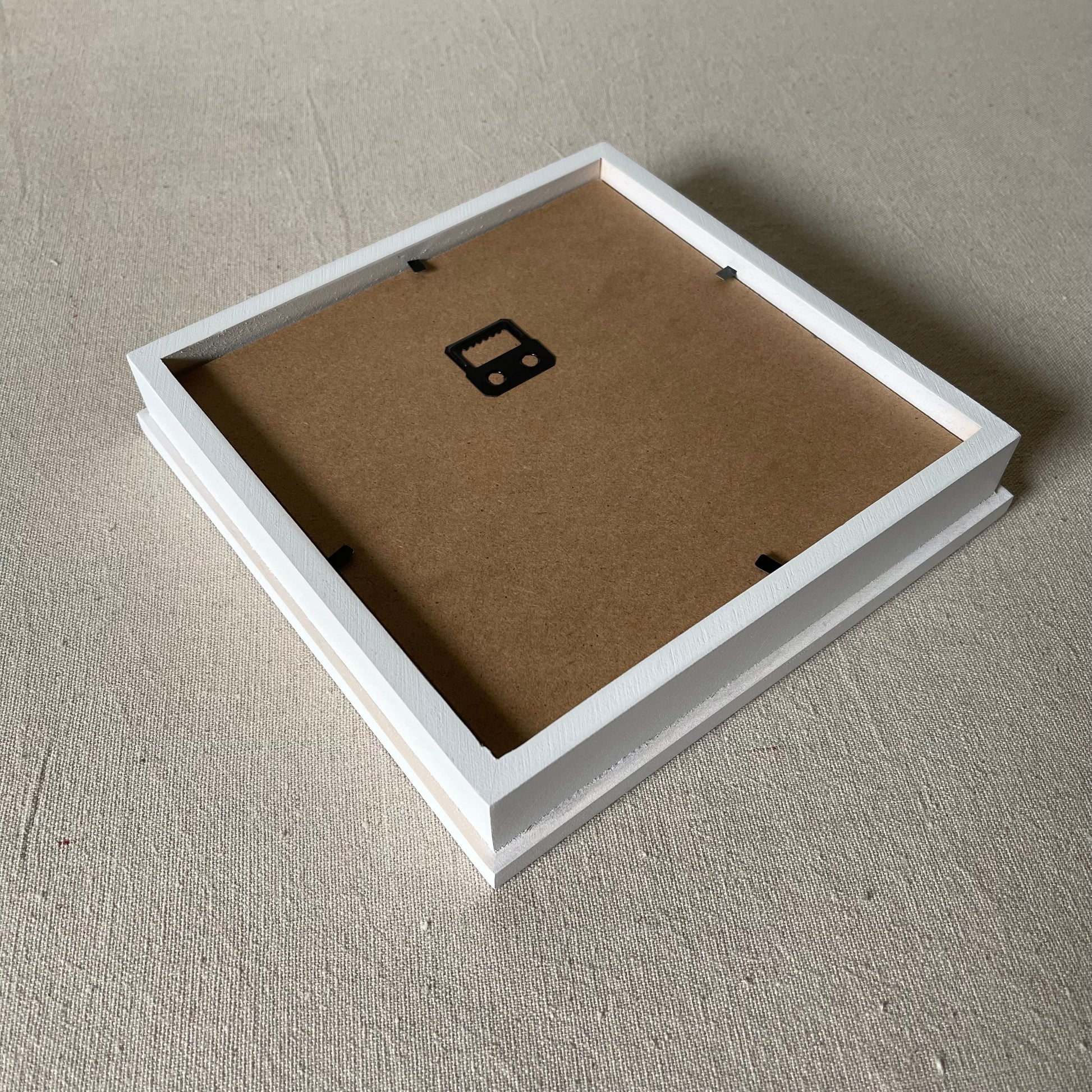 Back view of frame with hanging hook