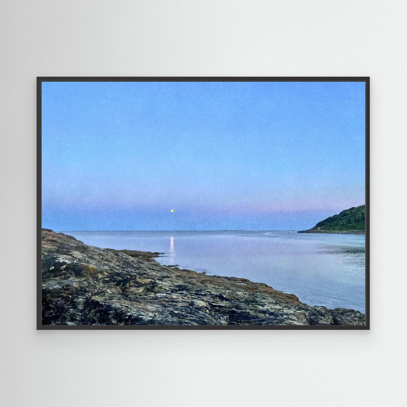 Swanpool Evening Moonrise Canvas Print