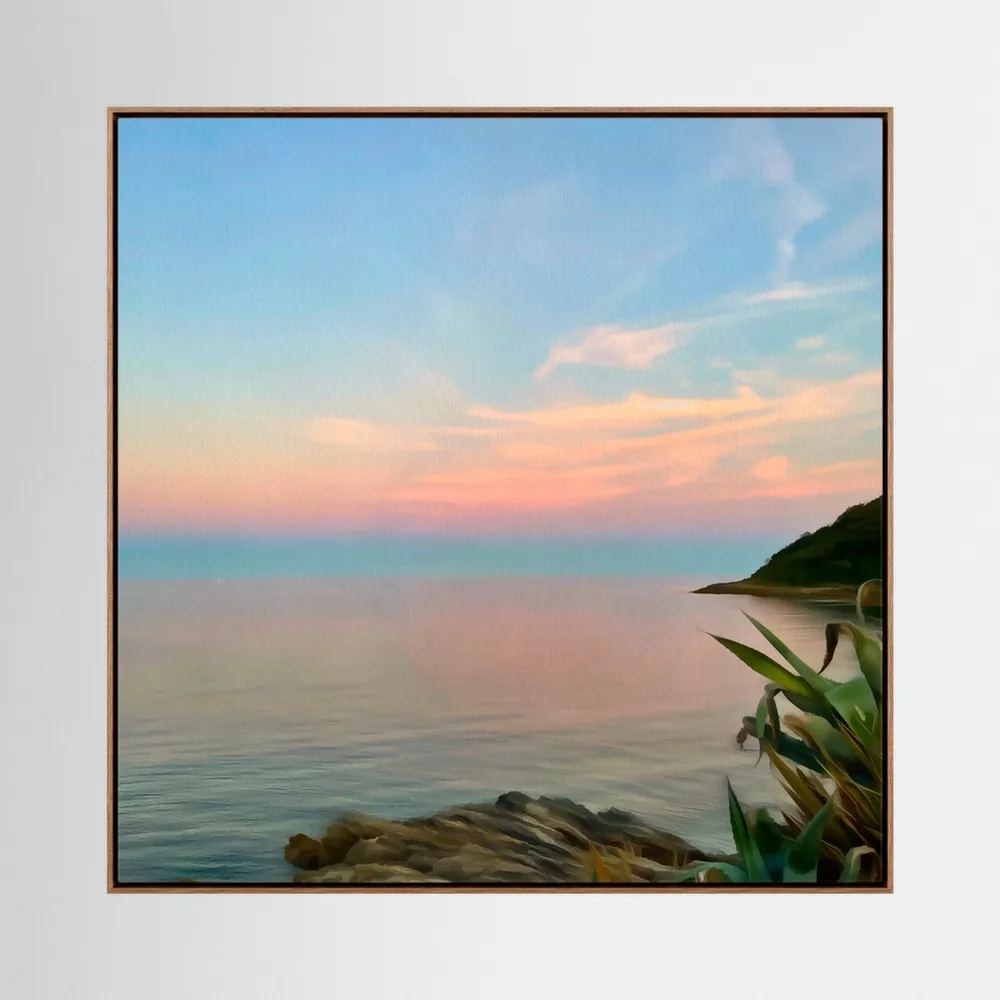 Twilight at Swanpool Beach Square Canvas