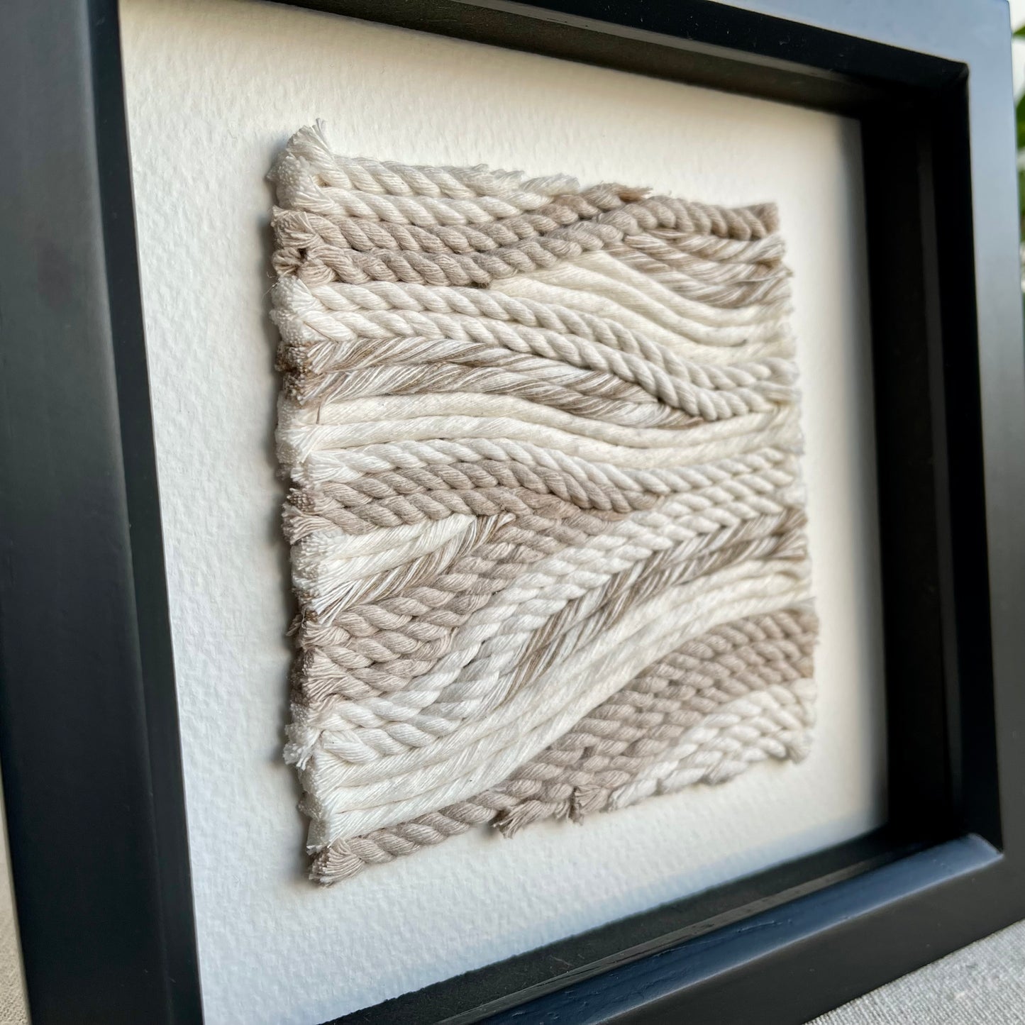 Sand and Cream Rope Textile Art