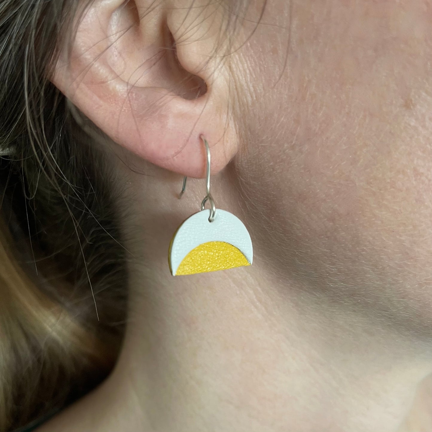 Crescent Leather Earrings