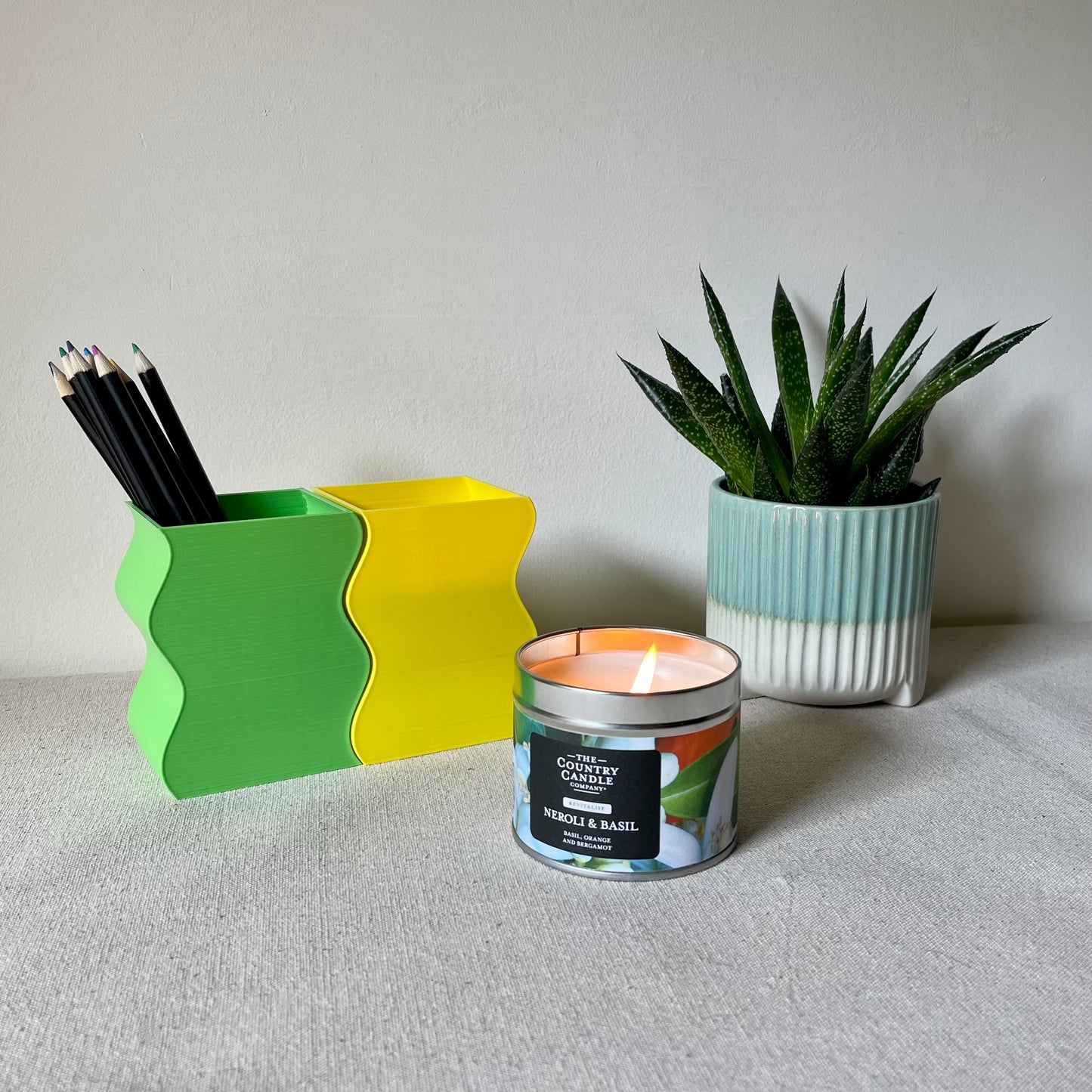 Revitalise Candle and Pen Pot Set