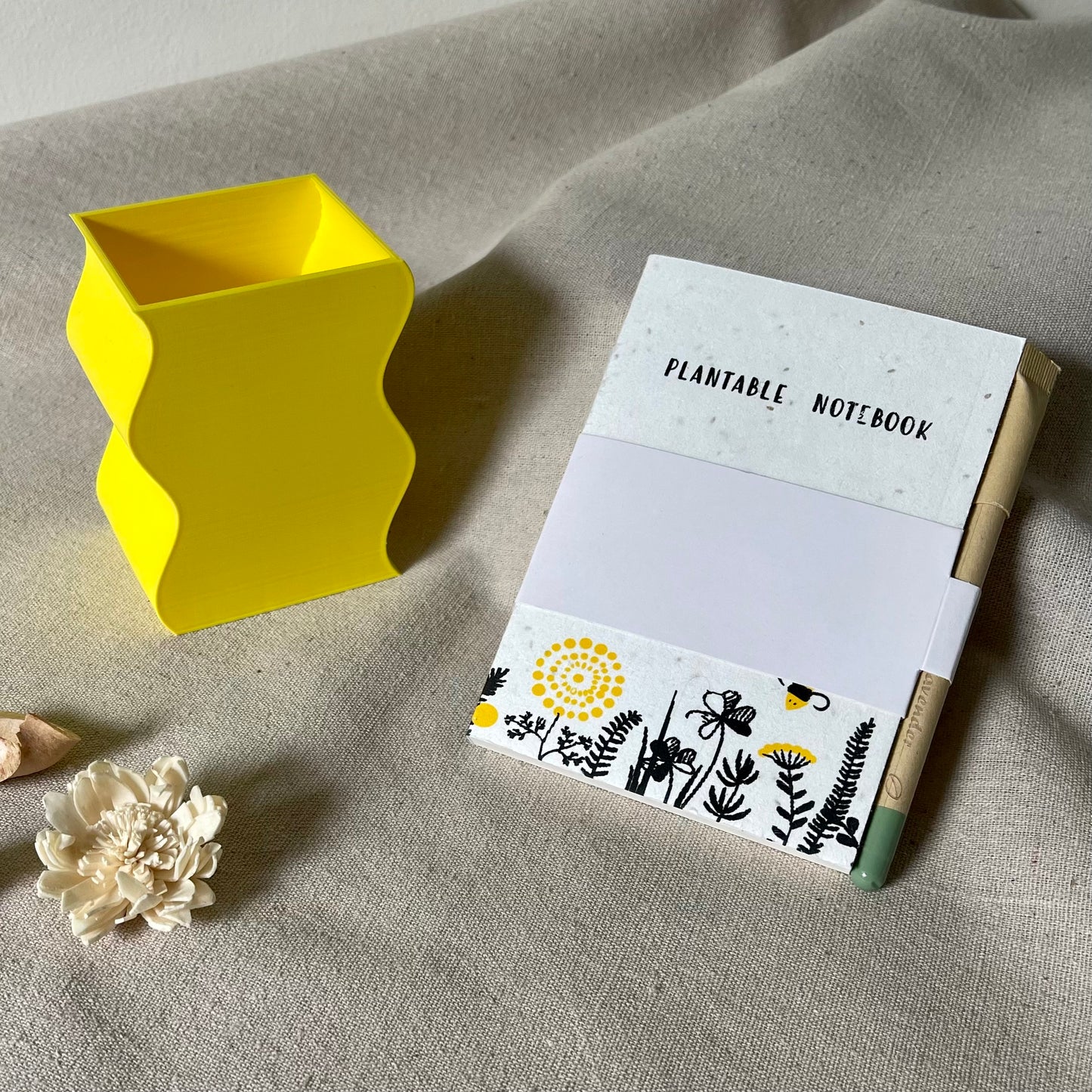 Plantable Notepad and Pen Pot Set