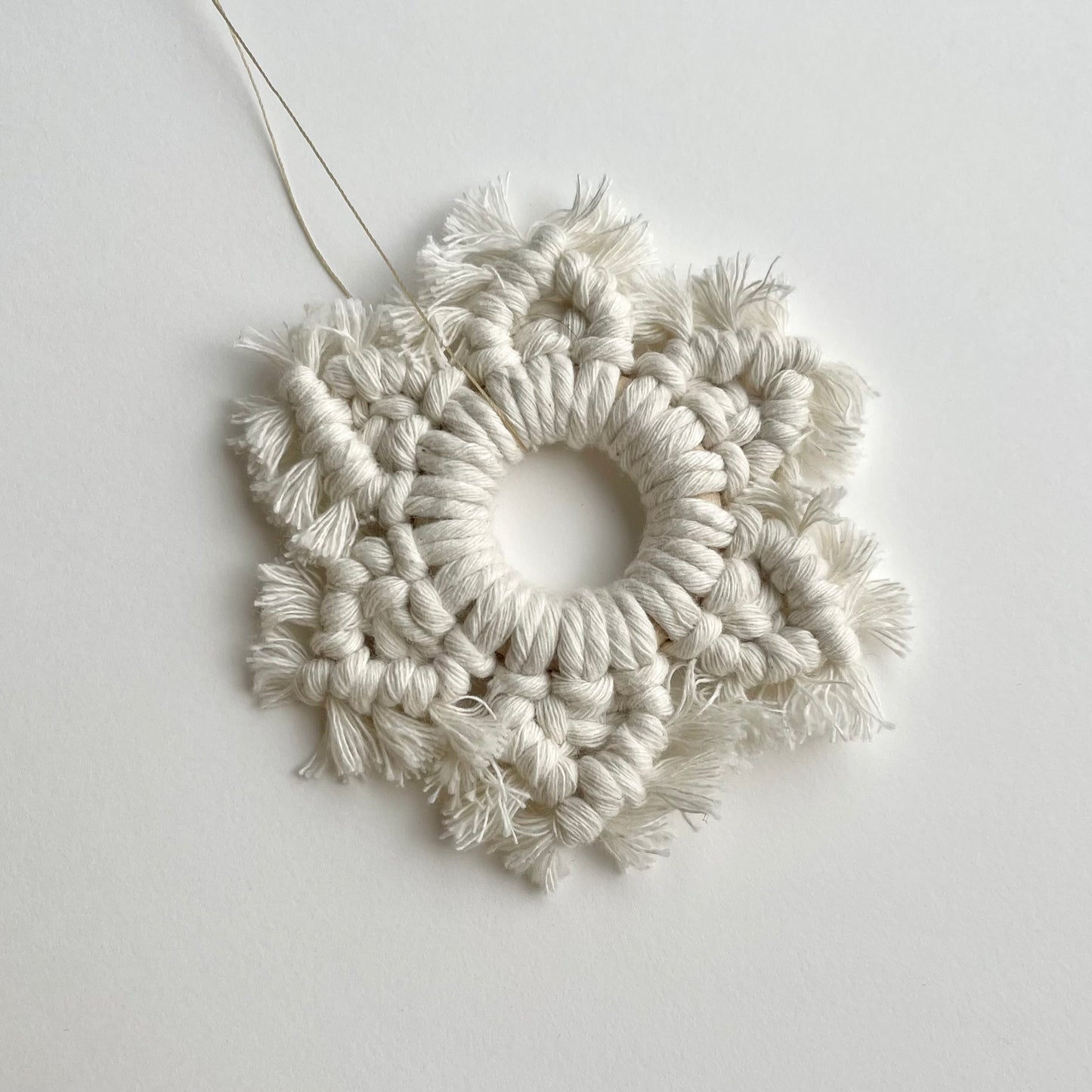 Cream Macrame Snowflake