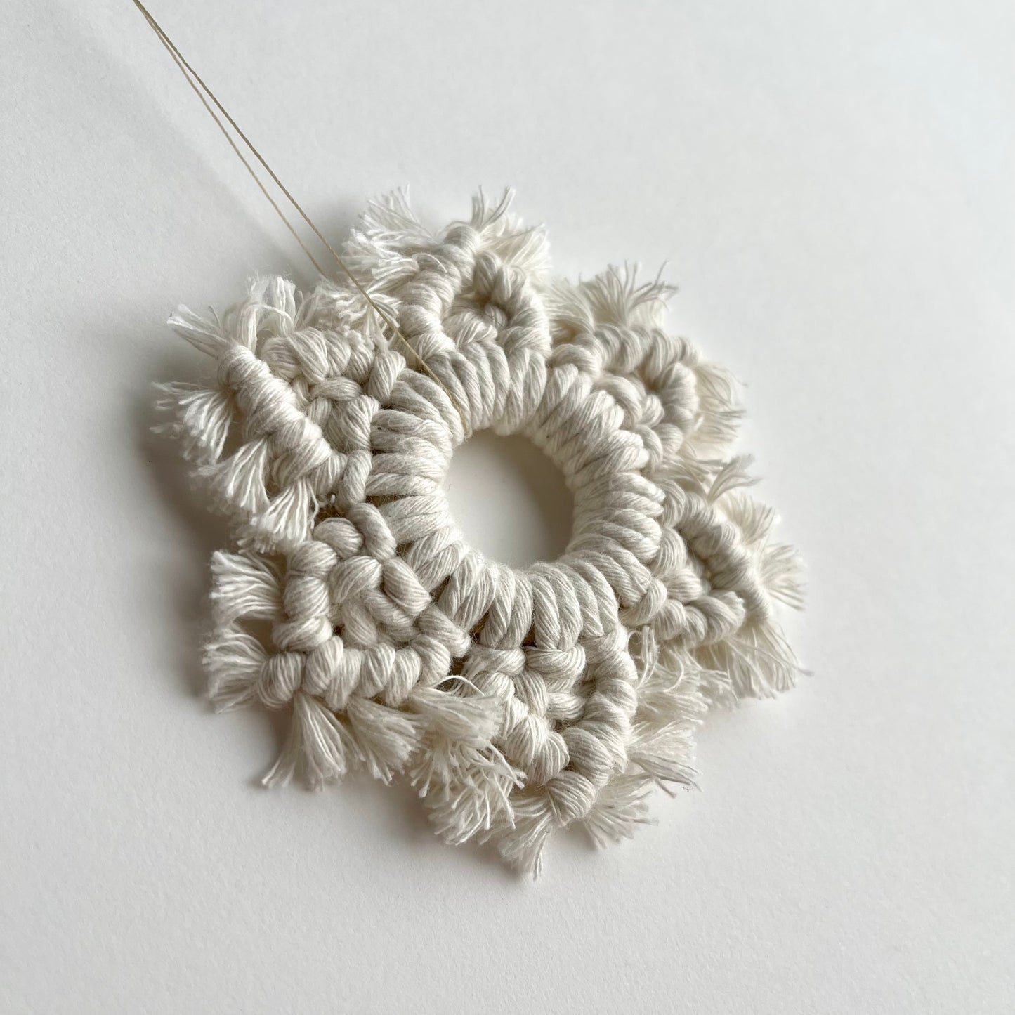 Cream Macrame Snowflake