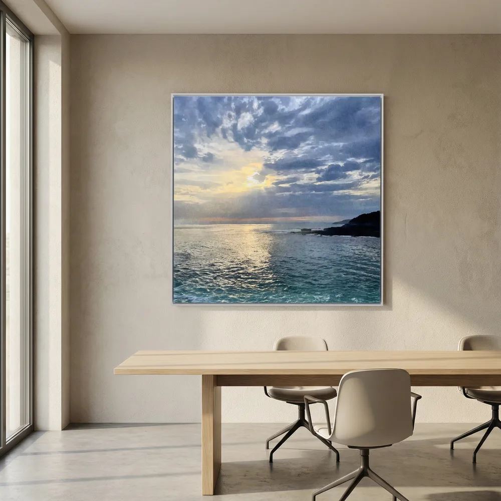 Porthleven Evening Square Canvas