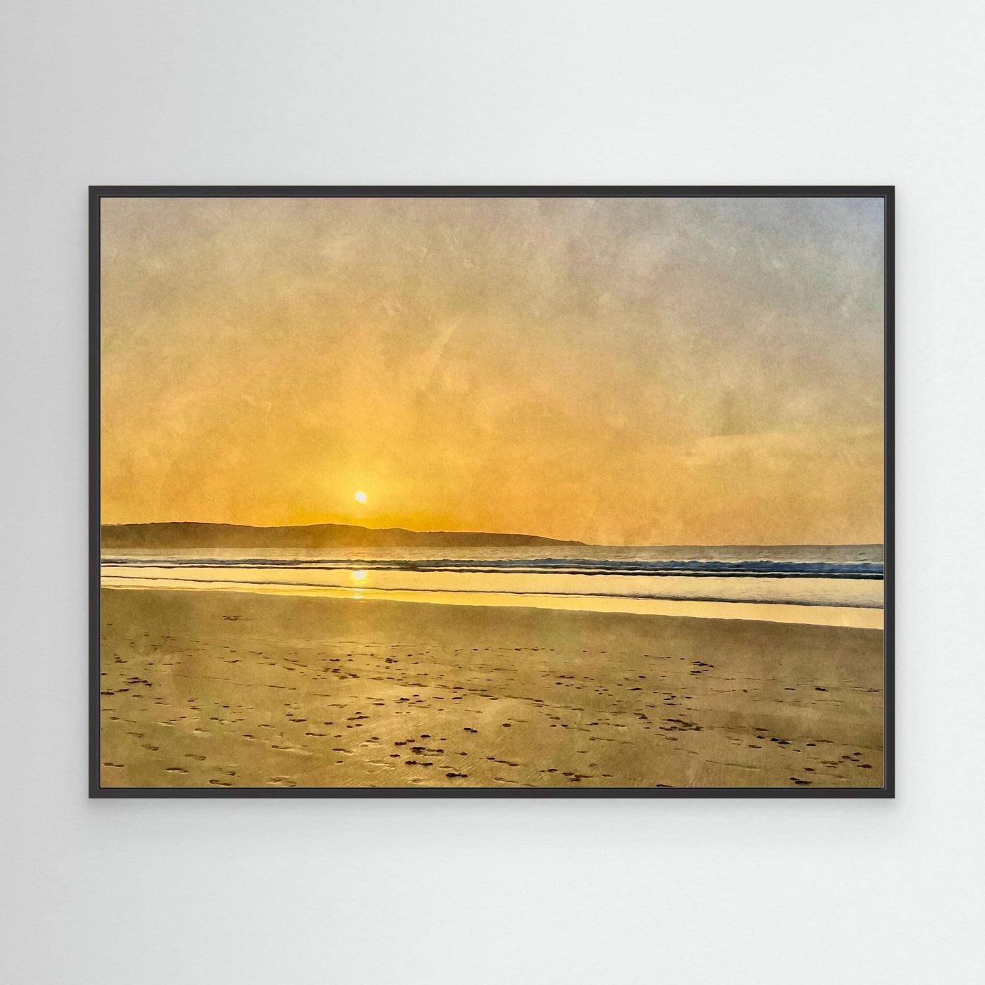 Sunset at Hayle Towans Canvas Print