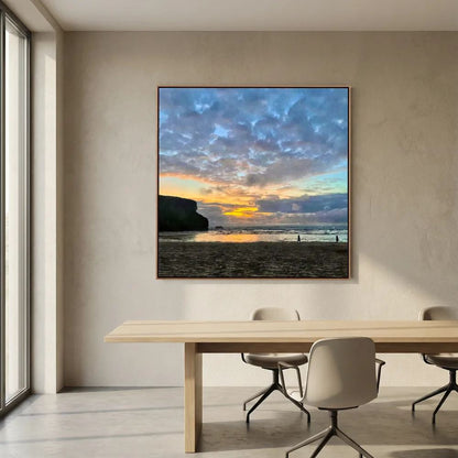 Mawgan Porth Sunset Square Canvas