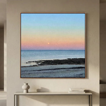 Gylly Beach Moonrise Square Canvas