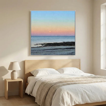 Gylly Beach Moonrise Square Canvas