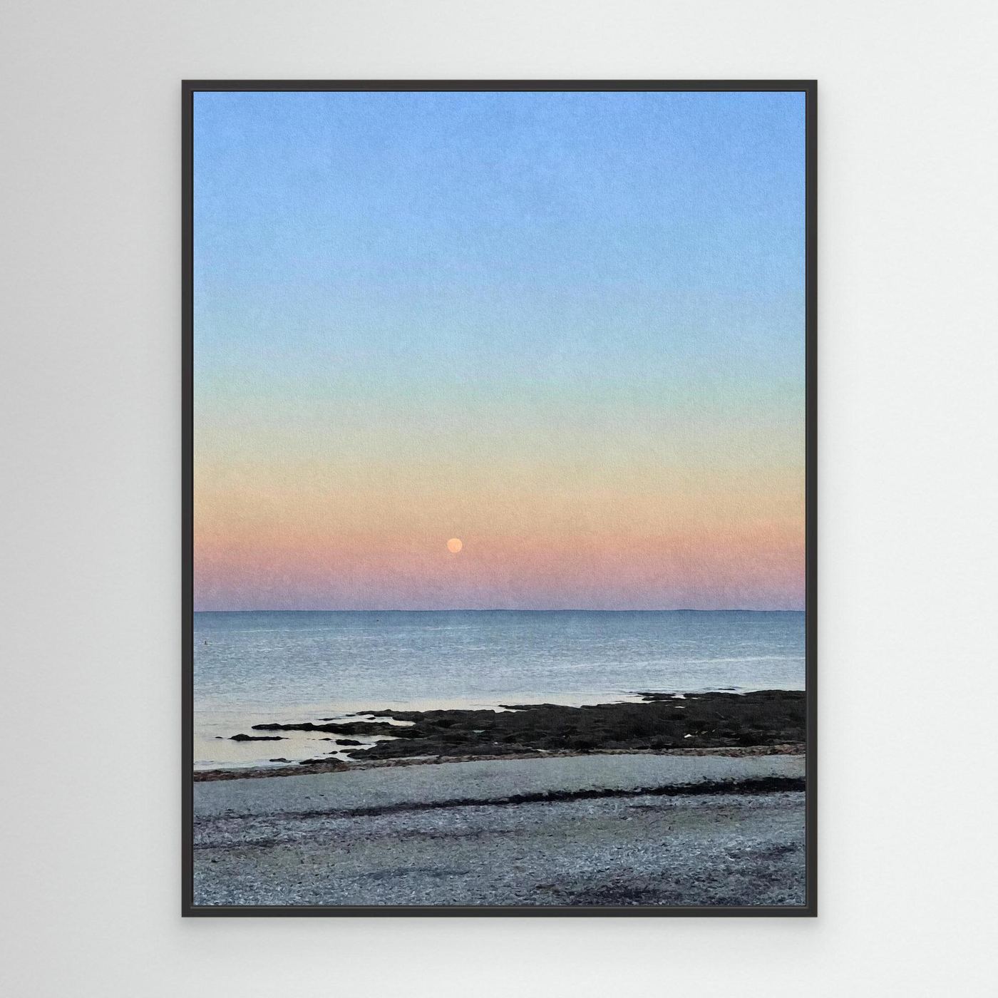 Gylly Beach Moonrise Canvas Print