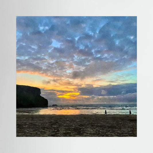 Mawgan Porth Sunset Square Canvas