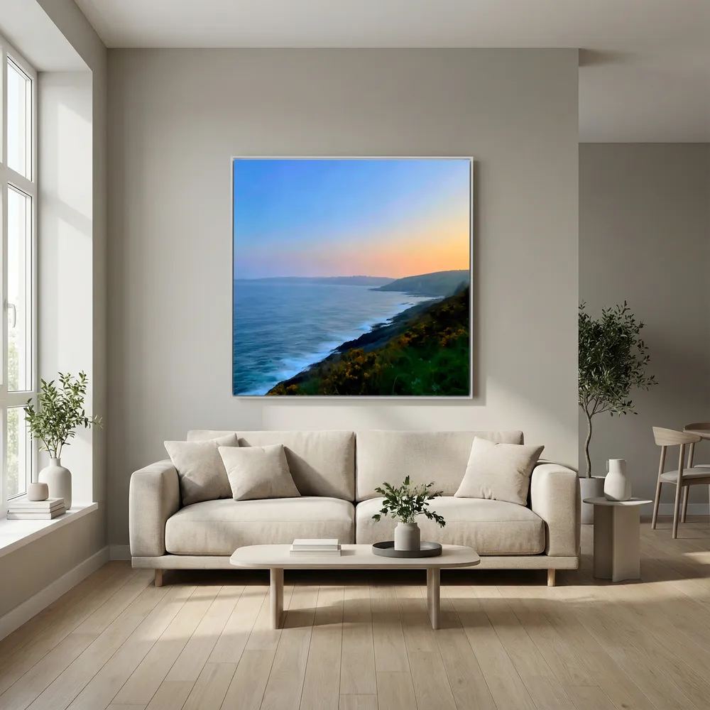 Maenporth Coast Path Square Canvas