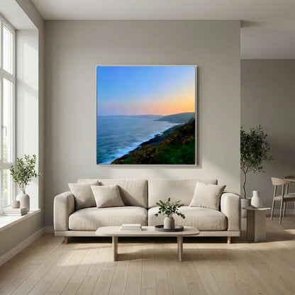 Maenporth Coast Path Square Canvas