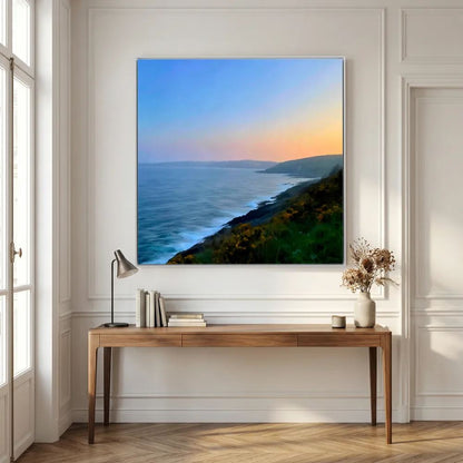 Maenporth Coast Path Square Canvas