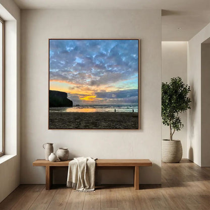 Mawgan Porth Sunset Square Canvas