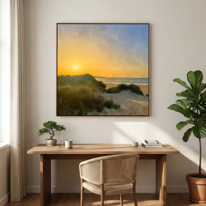 Hayle Dunes Sunset Square Canvas