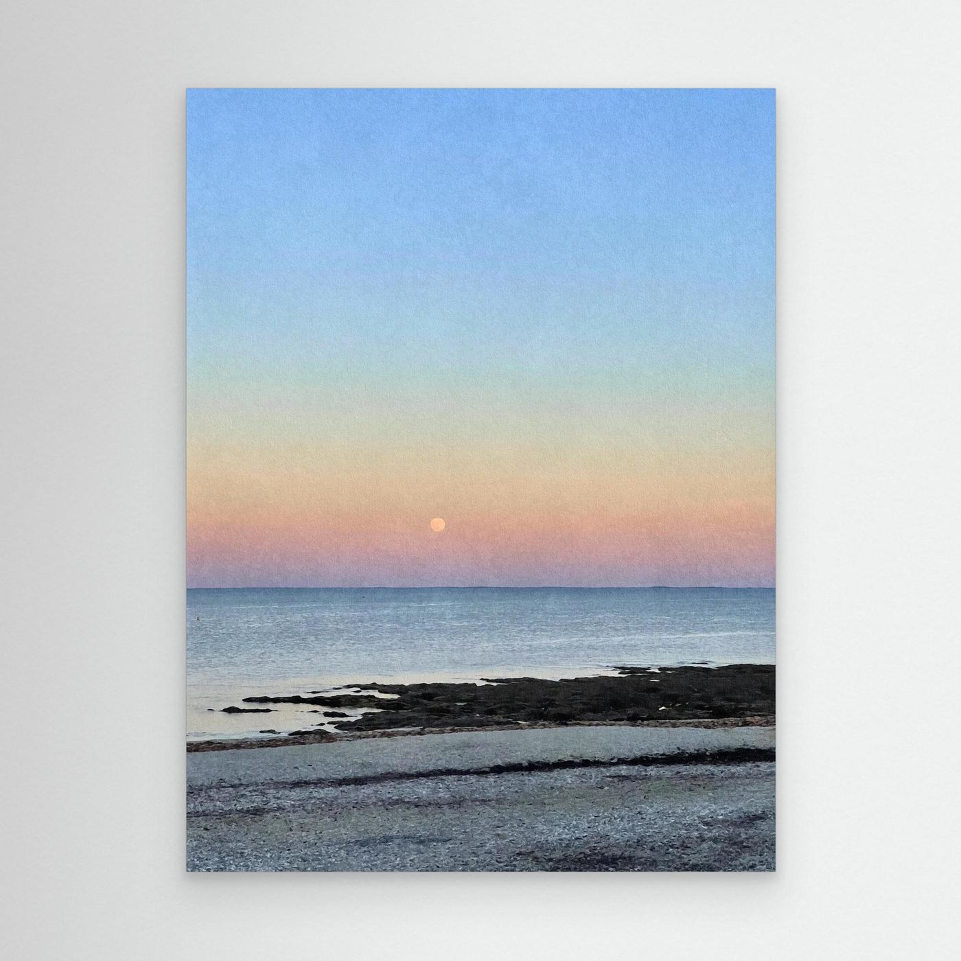 Gylly Beach Moonrise Canvas Print