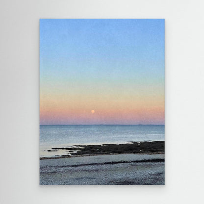 Gylly Beach Moonrise Canvas Print