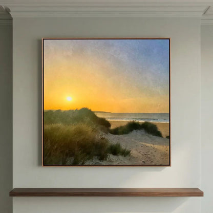 Hayle Dunes Sunset Square Canvas