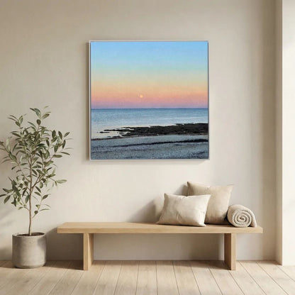 Gylly Beach Moonrise Square Canvas