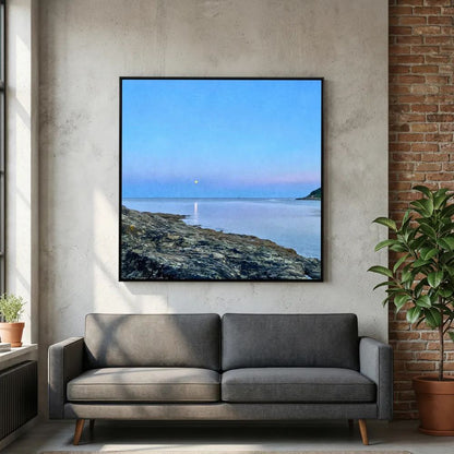 Swanpool Evening Moonrise Square Canvas