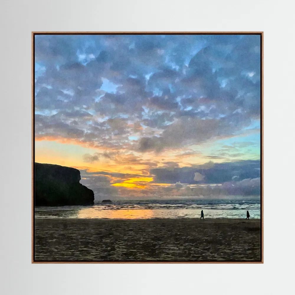 Mawgan Porth Sunset Square Canvas