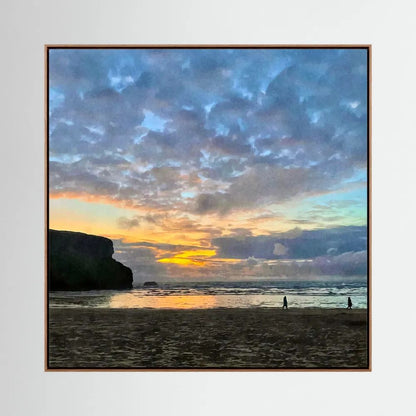 Mawgan Porth Sunset Square Canvas
