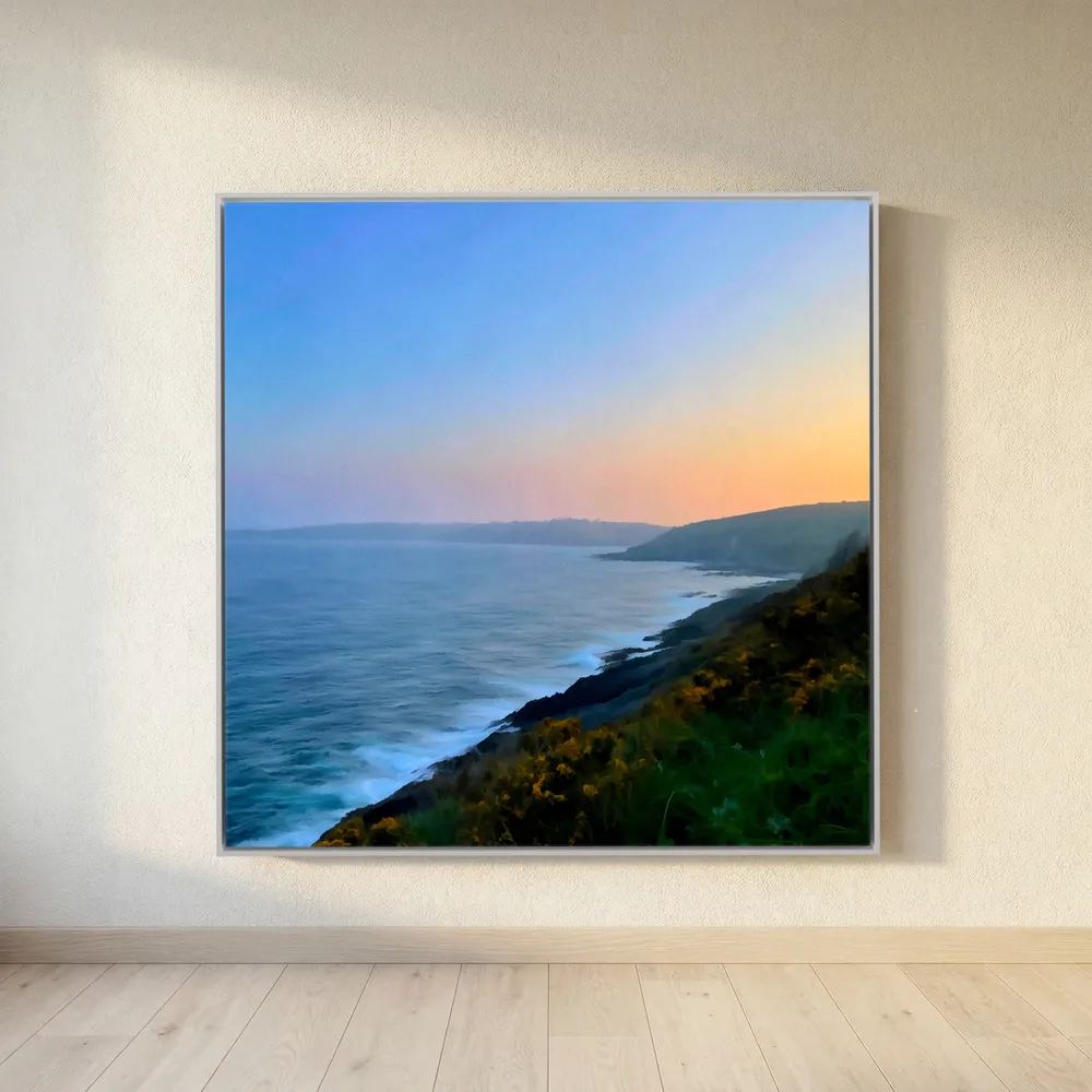 Maenporth Coast Path Square Canvas