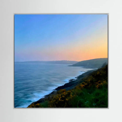 Maenporth Coast Path Square Canvas