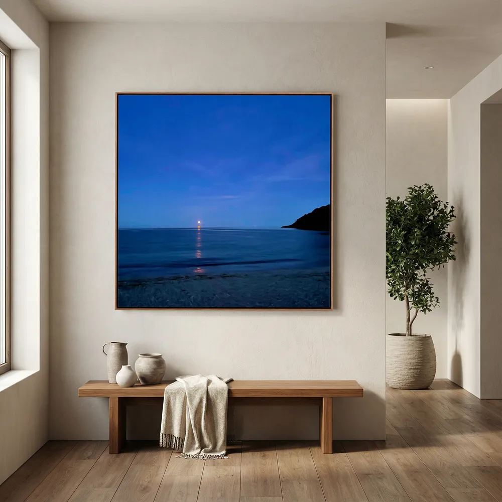 Moonrise at Swanpool Square Canvas