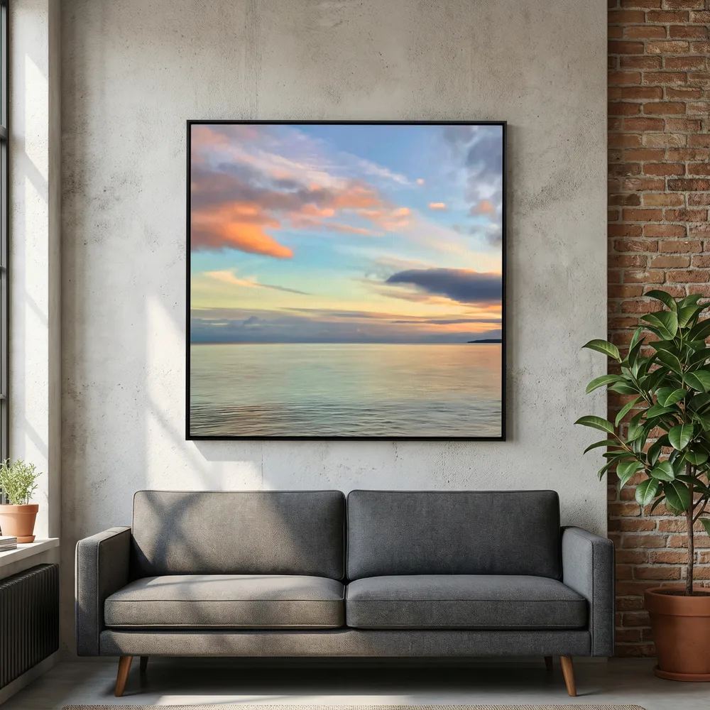 Gylly Beach Evening Square Canvas