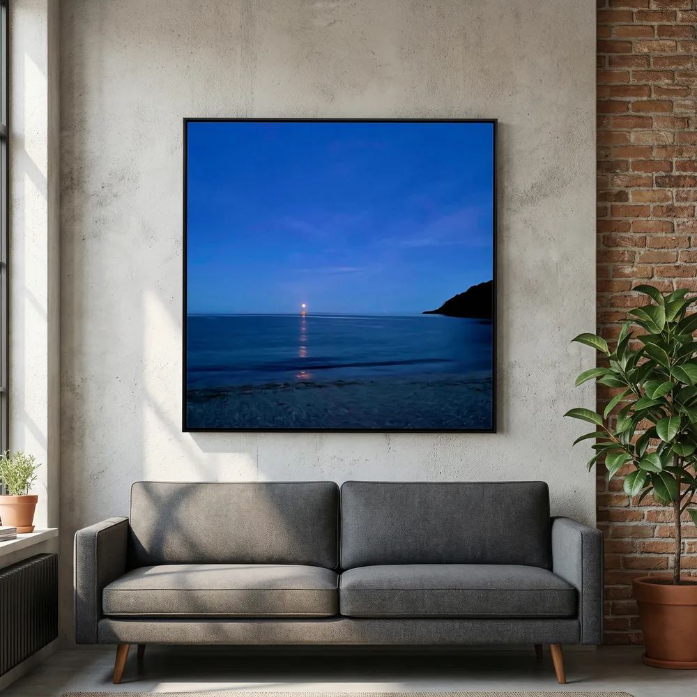 Moonrise at Swanpool Square Canvas