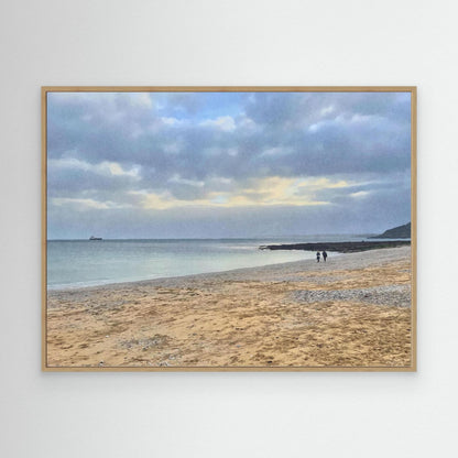 Winter Walk at Gylly Canvas Print