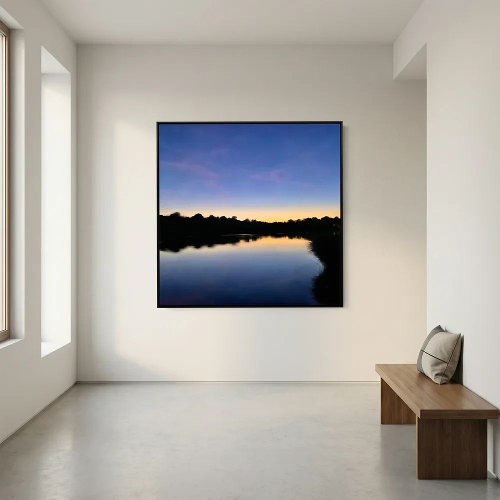 Late Evening at Swanpool Lake Square Canvas
