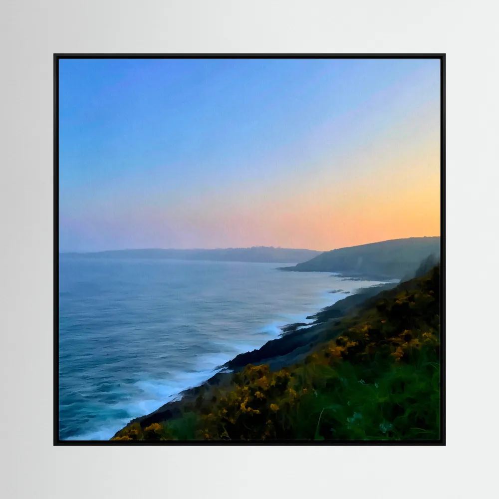 Maenporth Coast Path Square Canvas