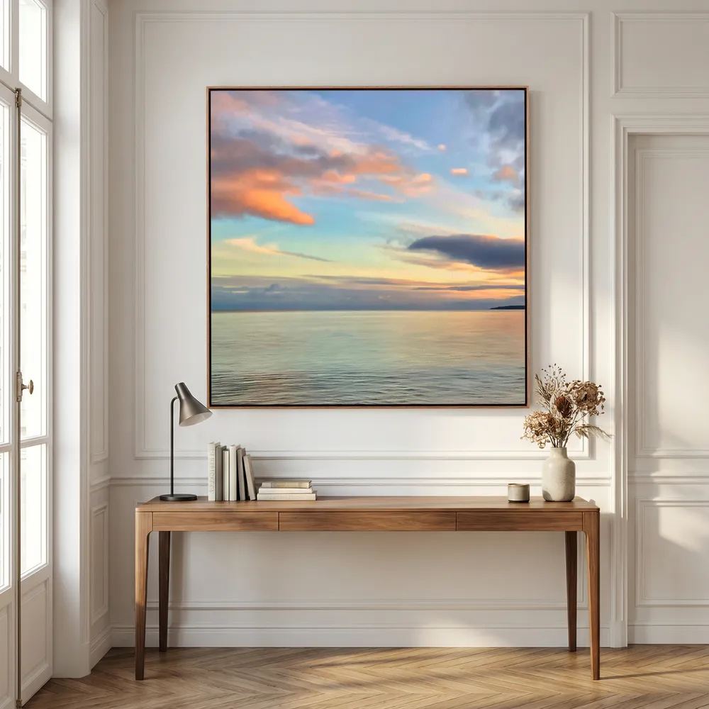 Gylly Beach Evening Square Canvas