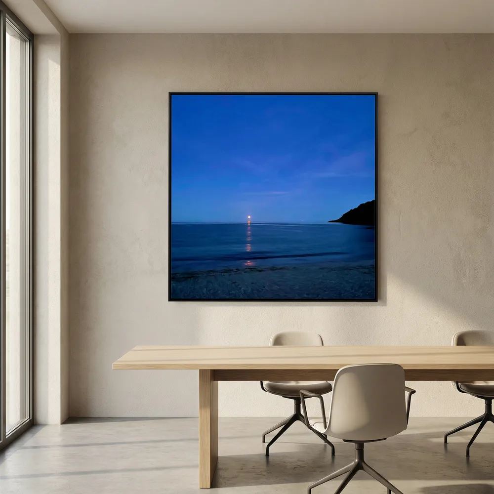 Moonrise at Swanpool Square Canvas