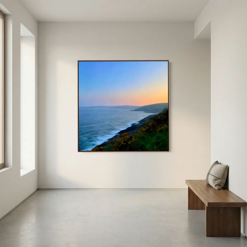 Maenporth Coast Path Square Canvas
