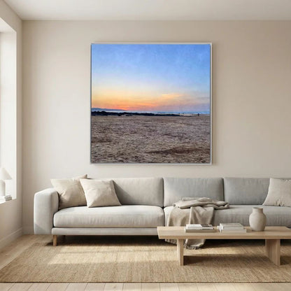 Sunset at Hayle Towans Square Canvas
