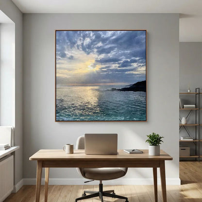 Porthleven Evening Square Canvas