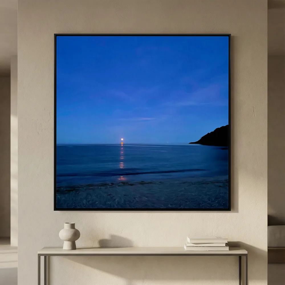 Moonrise at Swanpool Square Canvas