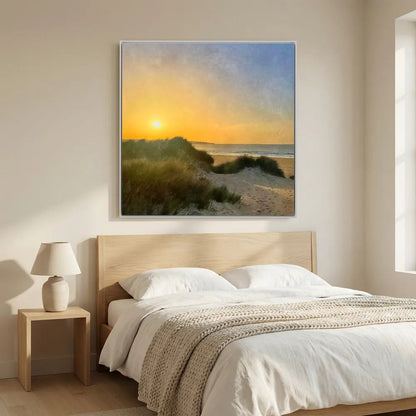 Hayle Dunes Sunset Square Canvas