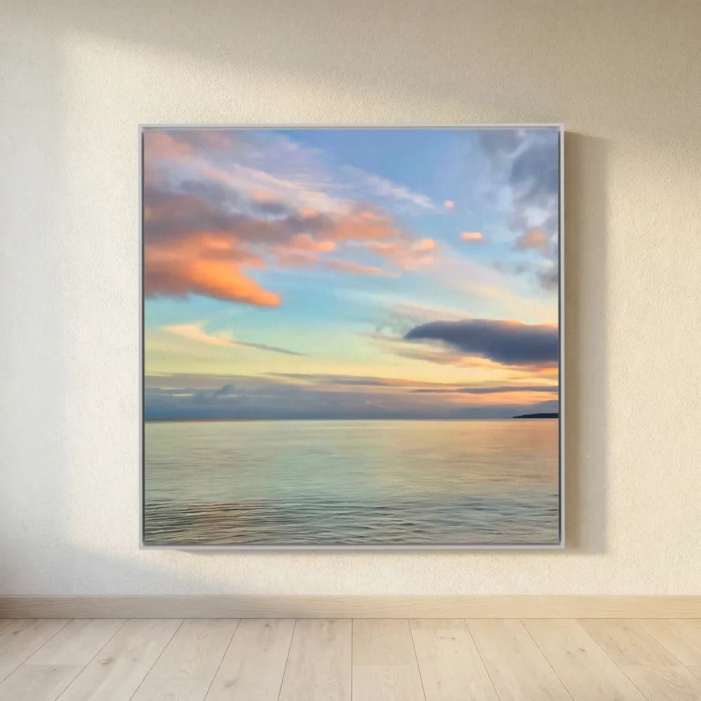 Gylly Beach Evening Square Canvas