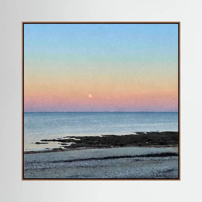 Gylly Beach Moonrise Square Canvas
