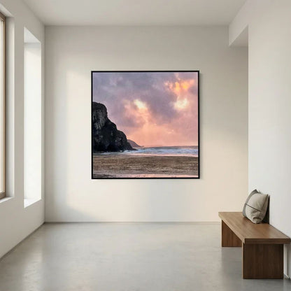 Twilight at Porthtowan Square Canvas