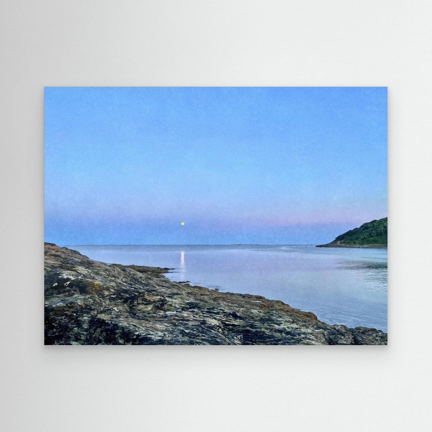 Swanpool Evening Moonrise Canvas Print